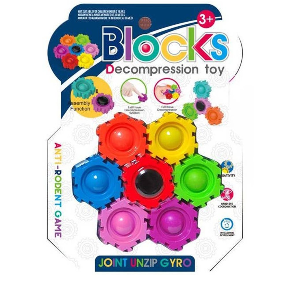 Colorful Assembling Gear Spinner Construction Toys